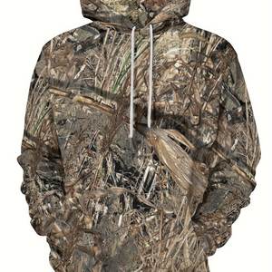 Sudadera con Capucha de Forro Polar para Hombre, Diseño de Camuflaje Térmico 3D para Caza, Logotipo Bordado, Talla Grande para Otoño - Product Image 1