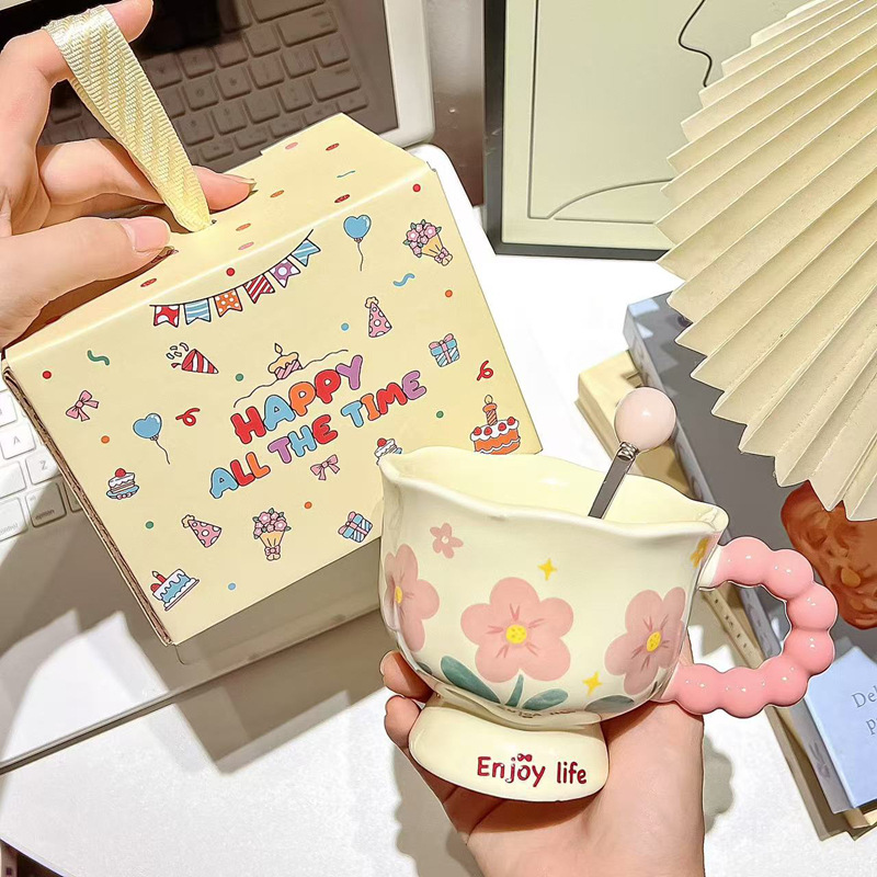 Tournesol rose avec cuillère (portable)