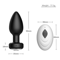 Vibrateur anal en silicone de qualité alimentaire, noir, étanche, rechargeable par USB, 10 fréquences, télécommande, jouet sexuel, très vendu