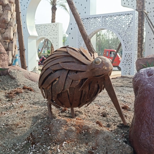 Sculpture <span class=keywords><strong>d</strong></span>'<span class=keywords><strong>oiseau</strong></span> kiwi en acier corten sur mesure pour projets de jardins et parcs extérieurs – Statue <span class=keywords><strong>d</strong></span>'art animalier moderne en acier patiné – Fabricant - Product Image 3