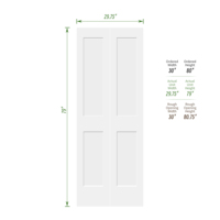 Us Local Stock Bi Porte intérieure pliante 2 panneaux Noyau solide en bois Mdf Placard Intérieur Porte pliante avec poignées de porte pliantes