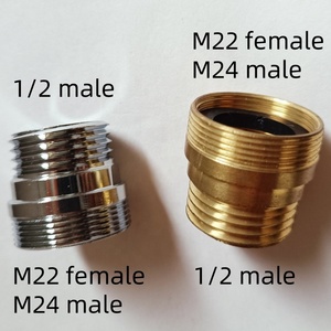 Лидер продаж, латунный адаптер для крана M22 /M24 до <span class=keywords><strong>1</strong></span>/<span class=keywords><strong>2</strong></span> дюймов, Соединитель с внешней резьбой, садовый шланг, соединитель для крана, быстрый разъем - Product Image 2