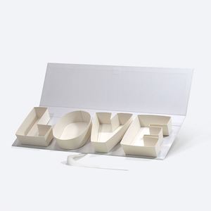 Valentine's Day <b>Gift</b> Packaging Idea White LOVE Letter Shaped <b>Gift</b> <b>Box</b> with <b>Clear</b> <b>Lid</b> - Product Image 2