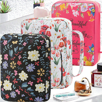 Housse de Bible florale de haute qualité pour femme, sac fourre-tout en tissu Oxford imprimé sur mesure, sac à outils multifonctionnel portable de luxe décontracté