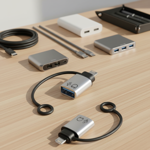 อะแดปเตอร์ Lto Type C OTG <span class=keywords><strong>แปลง</strong></span>สัญญาณเสียง HiFi สำหรับ iPhone iPad ซิงค์ข้อมูล ไมโครโฟน ยูเอสบีดิสก์ เมาส์ คีย์บอร์ด เชื่อมต่อ ถ่ายโอนไฟล์ - Product Image 5