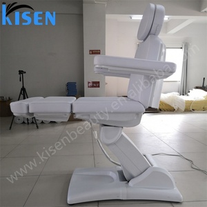 KISEN Professional Beauty Salon Furniture 4 Motor Electric Facial Spa Bed Luxury Lash Bed Curved Massage <b>Table</b> Facial Beauty Bed - Product Image 4