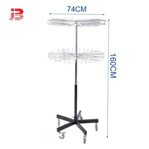 便利な回転可能な2層スカーフディスプレイシェルフ - Product Image 2