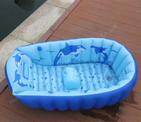 LC Grande Taille Bébé Gonflable Baignoire Enfants Pliable Voyage Air Douche Bassin Bains De Siège Anti-glissante (Pour 0-3 Ans)