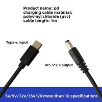 Câble de charge pour ordinateur portable USB-C vers DC (prise ronde 5521) à activation par ligne PD, haute puissance 5V-20V