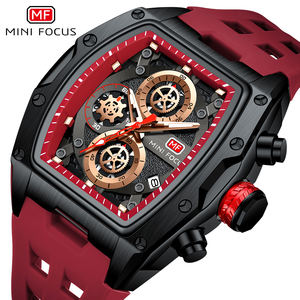 Mini Focus MF0473G carré décontracté Sport chronographe <span class=keywords><strong>montre</strong></span> pour hommes bracelet en silicone <span class=keywords><strong>montre</strong></span>-bracelet grand cadran pointeurs lumineux <span class=keywords><strong>montre</strong></span> à Quartz - Product Image 3