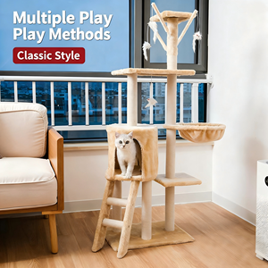 OEM 2026 Katzen-Kratzbaum mit Bett, All-in-One Katzenmöbel XXL, 4 Ebenen für große Katzen, mit Sisalspielzeug und Sprungplattformen - Product Image 2