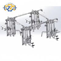 YL-8061 CE Garantie 3 ans Appareil de musculation multifonctionnel tout-en-un commercial 16 stations pour entraînement complet du corps en groupe