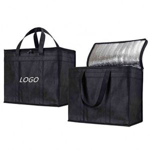 Bolsa Térmica para Almuerzo de Aluminio con Letras Impresas Personalizadas OEM ODM, Portátil, Reutilizable, Aislada, de Gran Capacidad, para Entrega de Alimentos - Product Image 1