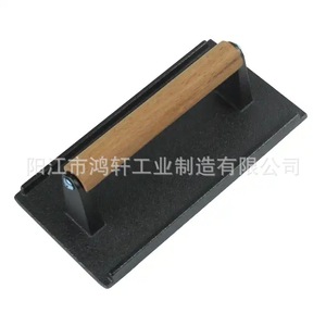 Presse à hamburgers en fonte 20,9x10,1x8cm avec manche en bois, outil de cuisson pour viande, directement de l'usine de Yangjiang - Product Image 4