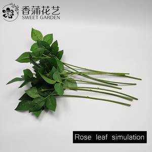 Foglie di Rosa Artificiale in Seta di Alta Qualità all'Ingrosso per Teste di Fiori di Sapone Festivi e Decorazioni - Product Image 5