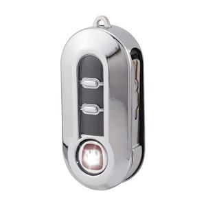 Pour <span class=keywords><strong>Fiat</strong></span> <span class=keywords><strong>500</strong></span> 3 boutons TPU <span class=keywords><strong>Gold</strong></span> Edge voiture Flip pliant étui à clés couverture télécommande clé porte-coque porte-clés accessoires - Product Image 1