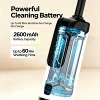 Aspirateur à main sans fil intelligent, rechargeable, pour sols humides et secs, moteur sans balais, aspiration 170W, autonomie 45 min, filtration HEPA, LED, pour voiture