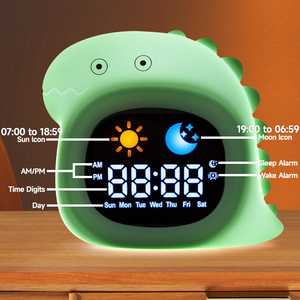 Reloj <span class=keywords><strong>despertador</strong></span> de amanecer con <span class=keywords><strong>pilas</strong></span> para niños, dormitorios silenciosos, relojes personalizados, reloj <span class=keywords><strong>despertador</strong></span> de mesa de escritorio con luz nocturna - Product Image 5