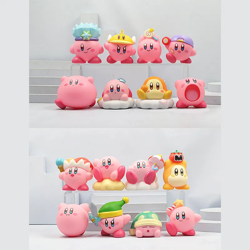 3 Style Cute Ornaments 8 Piece Game Figure Set Twister Toys Kirby Action Figure