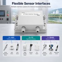 Colector de Datos Inalámbrico 4G/LoRa de Bajo Consumo con Carcasa Impermeable, 1*SIM para Monitoreo de Temperatura Industrial IoT
