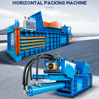 Presse à balles hydraulique horizontale PLC avancée pour déchets de papier et carton, entraînement haute efficacité pour usines de carton ondulé