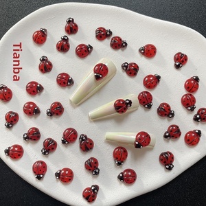 Adornos de Resina para Uñas con Diseño de Mariquita de Siete Puntos, Insecto Realista en 3D, Accesorios para Decoración de Carcasas de Teléfono - Product Image 4
