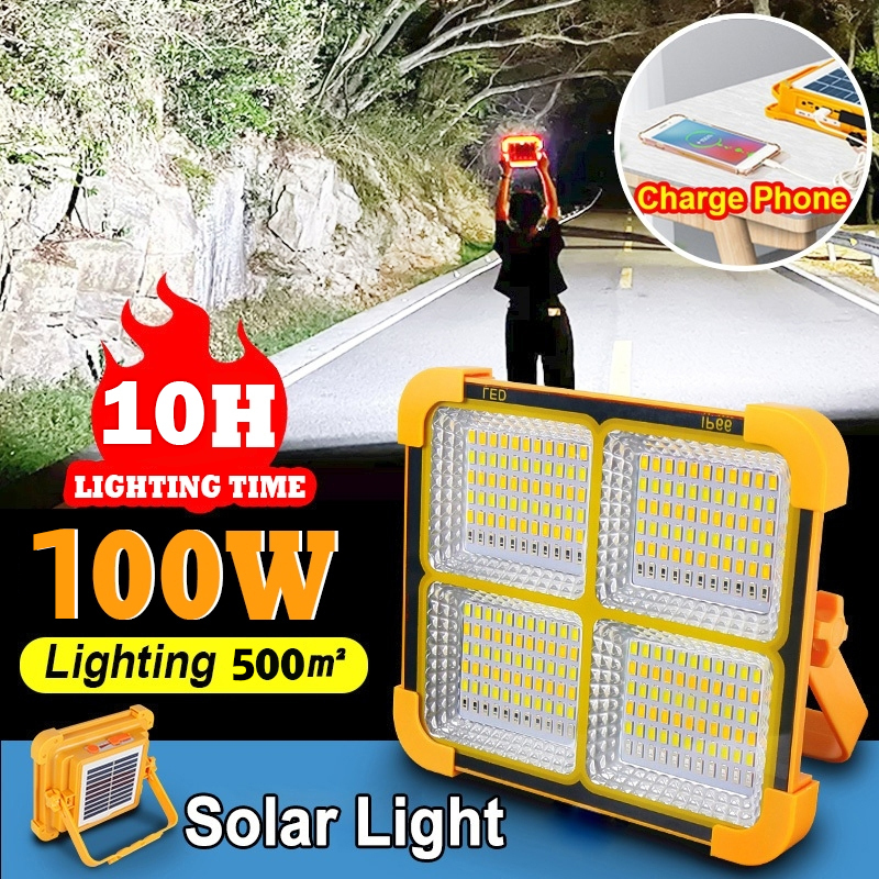 Solar Rechargeable Type-c Charge Solar IP66 Emergency Flashing Light Fish LED Solar Camping Light