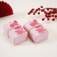 Boîte à dragées florale pour mariage, boîte cadeau en papier pour souvenir de fête de mariage