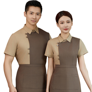 Uniforme de serveuses de restaurant, vêtements de salle blanche, polo de golf à manches courtes, chemises de travail industrielles - Product Image 1