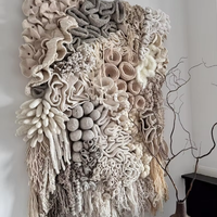 Boho abstrait récif de corail tissé tapisserie macramé tentures murales Design 3D texturé Art maison décoration murale pour la maison de luxe
