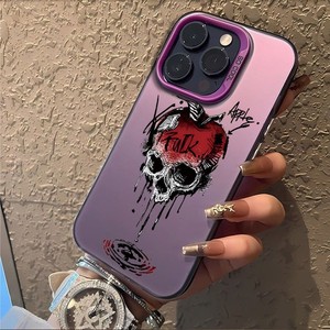 เคสโทรศัพท์มือถือลายหัวกะโหลกสยองขวัญ พิมพ์ UV แบบกำหนดเองจากโรงงาน OEM สำหรับ iPhone 11 12 13 14 15 16 17 pro max  ฝาหลังแข็งป้องกันอย่างดี - Product Image 3