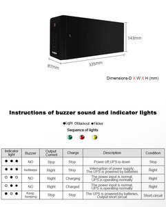 800VA 480W 오프라인 스탠바이 <span class=keywords><strong>UPS</strong></span> 220V 50/60Hz 단상 납산 배터리 백업 컴퓨터용 - Product Image 5