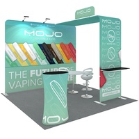 Nouveau design, stand d'exposition personnalisé, impression couleur, vente en gros, tissu tendu, promotion, exposition, stand portable pour salon professionnel, 10x10