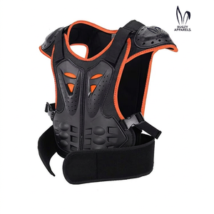 Chaleco Protector de Pecho para Motocicleta Bugzy Apparels, Negro Naranja, Transpirable, Unisex, para Adultos, Todas las Temporadas, Chaquetas de Protección Corporal - Product Image 1