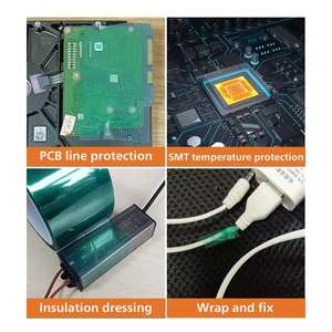 Bande d'isolation en silicone vert PET 220 ℃ résistant aux hautes températures pour PCB/protection automatique du faisceau de câbles - Product Image 4