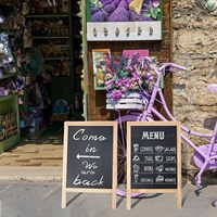 2 Pcs 15.6 "x 9.75" Petit tableau noir Panneaux de table Menu Planche en bois un cadre Tableau noir Chevalet Sandwich Board Double Sid