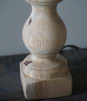 Lampe de table électrique classique Cumani antique, base artisanale en bois, style Art déco rétro, avec prise, pour la maison, la chambre à coucher, le salon