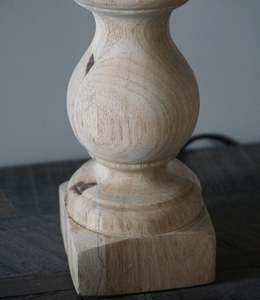 Antique Cumani Classic <b>Table</b> <b>Lamp</b> Handmade Wood <b>Base</b> Retro Fabric for Hotel Bedroom Living Room-Wholesale Price for Decorative - Product Image 4