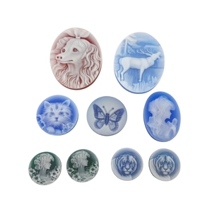 Meilleures ventes : Camées en pierre dure sculptée, <span class=keywords><strong>Agate</strong></span> rouge ovale 27*35mm, Animaux mignons, Chien adorable, pour la fabrication de pendentifs, bagues et broches - Product Image 5