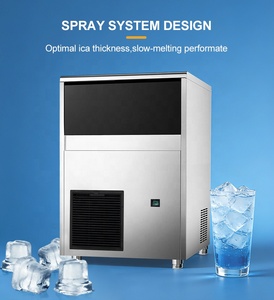 Máquina de Hielo Comercial Gourmet Grande de Acero Inoxidable, 50 kg/24 h, Máquina de Cubitos Duros con Sistema de Pulverización para Hielo Gourmet Doméstico - Product Image 5