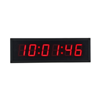 GPS-Synchronisierte LED Digitale Wanduhr Großes Display Zeit Datum Auto-Zeitsynchronisation Metallkonstruktion Quadratisches Design AC/POE-Betrieben