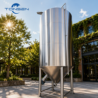 Cuve de mélange de bière industrielle Tonsen 10T en acier inoxydable, cuve de agitation sanitaire pour la production de bière artisanale