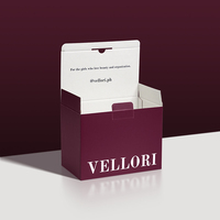 Caja de cartón plegable impresa con logotipo personalizado, con lengüeta para colgar, empaque plano para exhibición minorista, caja de embalaje de cartón para productos
