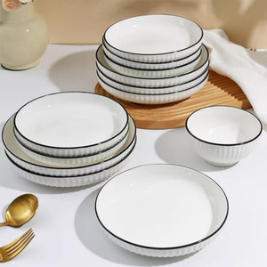 Lots de <span class=keywords><strong>Vaisselle</strong></span> Turque en Céramique Écologique, Assiettes de Cuisine Chinoise en Argile pour Plats de Riz - Product Image 3
