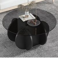 Minimalistischer Runder Couchtisch Einfacher Teetisch Glas-Teetisch Moderner Ins-Stil Kleiner Familien-Wohnzimmer Luxuriöser Netz-Roter Tisch für Zuhause