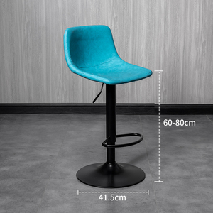 Taburete de Bar Ajustable Contemporáneo - Silla Alta de Lujo Simple con Giratorio y Respaldo <span class=keywords><strong>para</strong></span> Bar en Casa, Gimnasio - Product Image 5