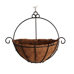 Cesto Appeso Stile Europeo, Cesto per Fiori da Parete <span class=keywords><strong>in</strong></span> <span class=keywords><strong>Ferro</strong></span> <span class=keywords><strong>Battuto</strong></span>, Cesto Appeso a Forma di Palma di Cocco, Vaso per Fiori <span class=keywords><strong>in</strong></span> Stile Cocco - Product Image 2