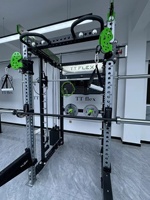 Commercial Heavy Duty Fitness Sports Trainer Fer Câble Crossover Squat Rack Multi-Fonctionnel Smith Poitrine Jambes Retour Utilisation À La Maison TT
