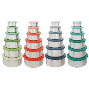 Custom Logo Stainless Steel Food Containers Lunch <b>Box</b> with Silicone Lids Snack Lunch Bento <b>Box</b> Baby Food Jars - Product Image 4