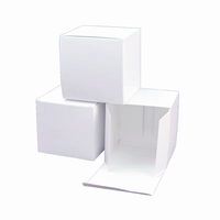 Petite boîte en papier biodégradable pliante avec logo personnalisé en gros pour emballage cosmétique boîte à savon bougie impression de gaufrage haut de gamme